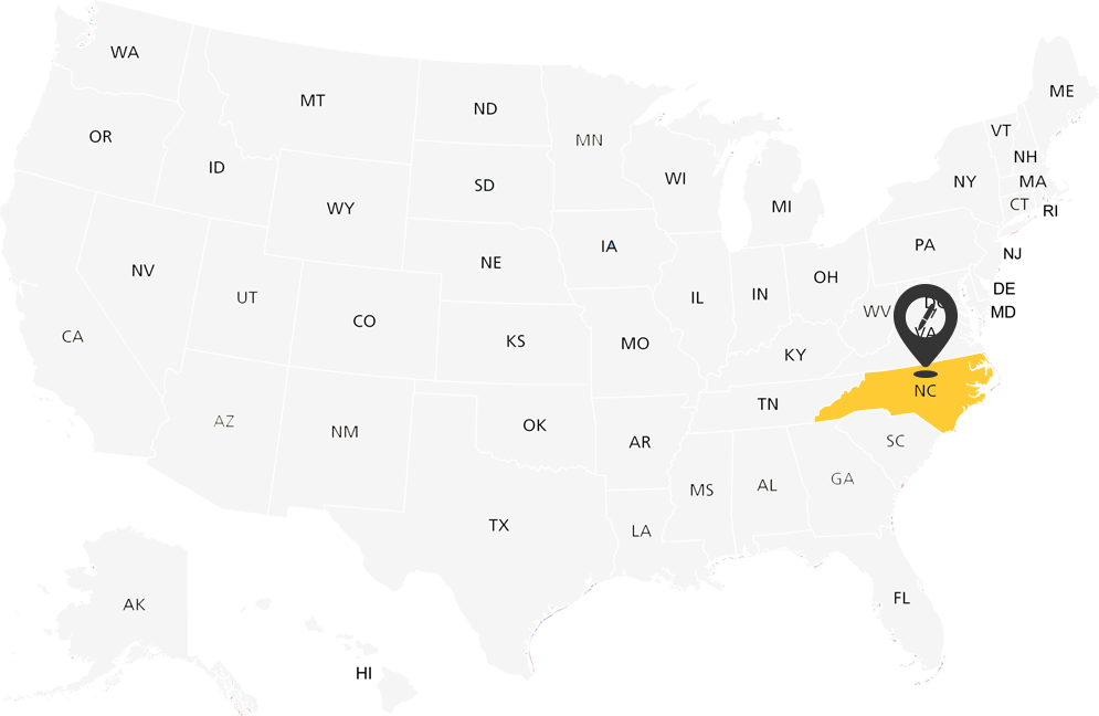 North Carolina Notary Map