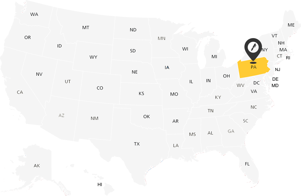 Pennsylvania Notary Map