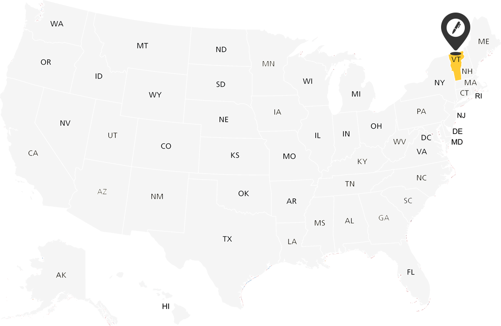 Vermont Notary Map